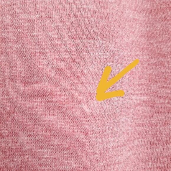 32 Degree HEAT Comfy Raglan Style Sweatshirt Crewneck Top Melange Pink Sz M Flaw - Picture 7 of 11